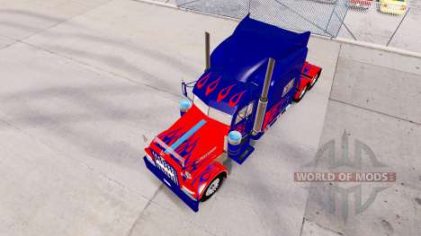 Optimus Prime peau pour le camion Peterbilt 389 pour American Truck Simulator