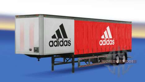 La peau Adidas sur la remorque pour American Truck Simulator