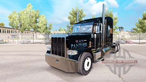 Black-Panther-skin für den truck-Peterbilt 389 für American Truck Simulator