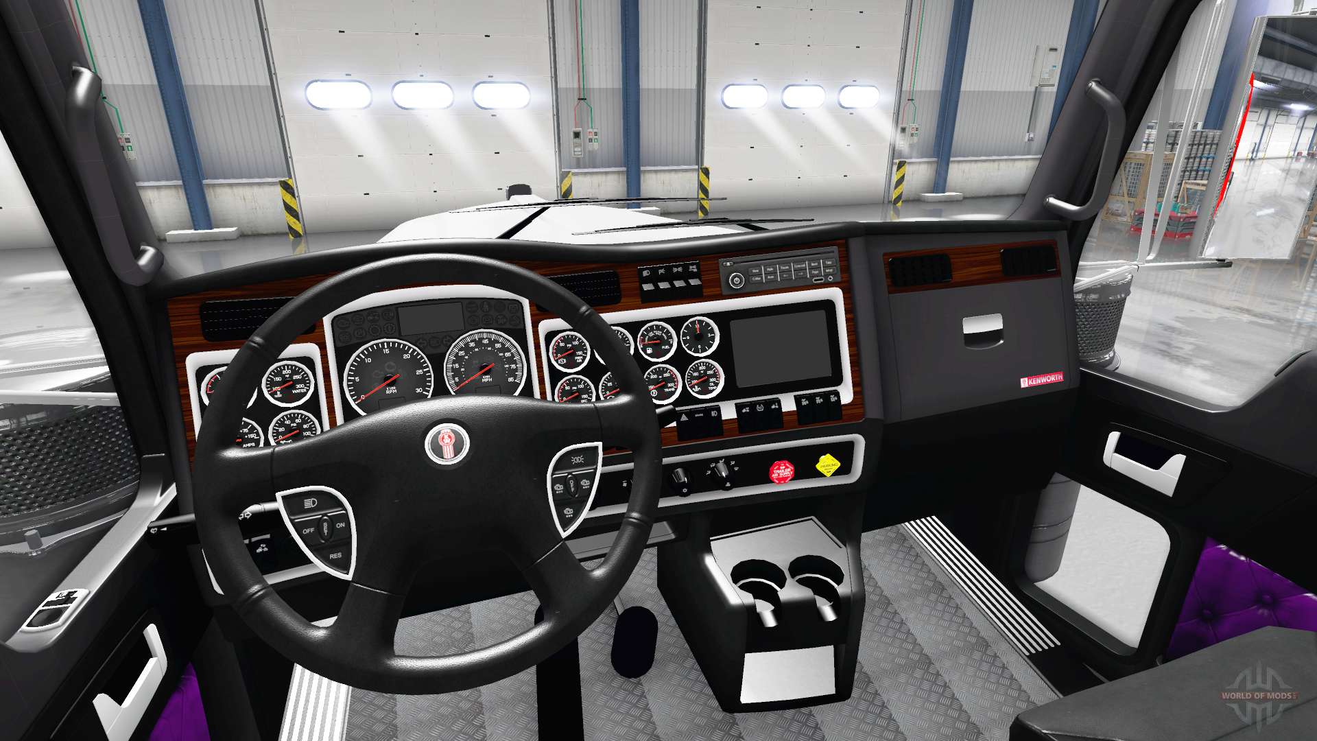 Lila Interior Kenworth W900 Fur American Truck Simulator