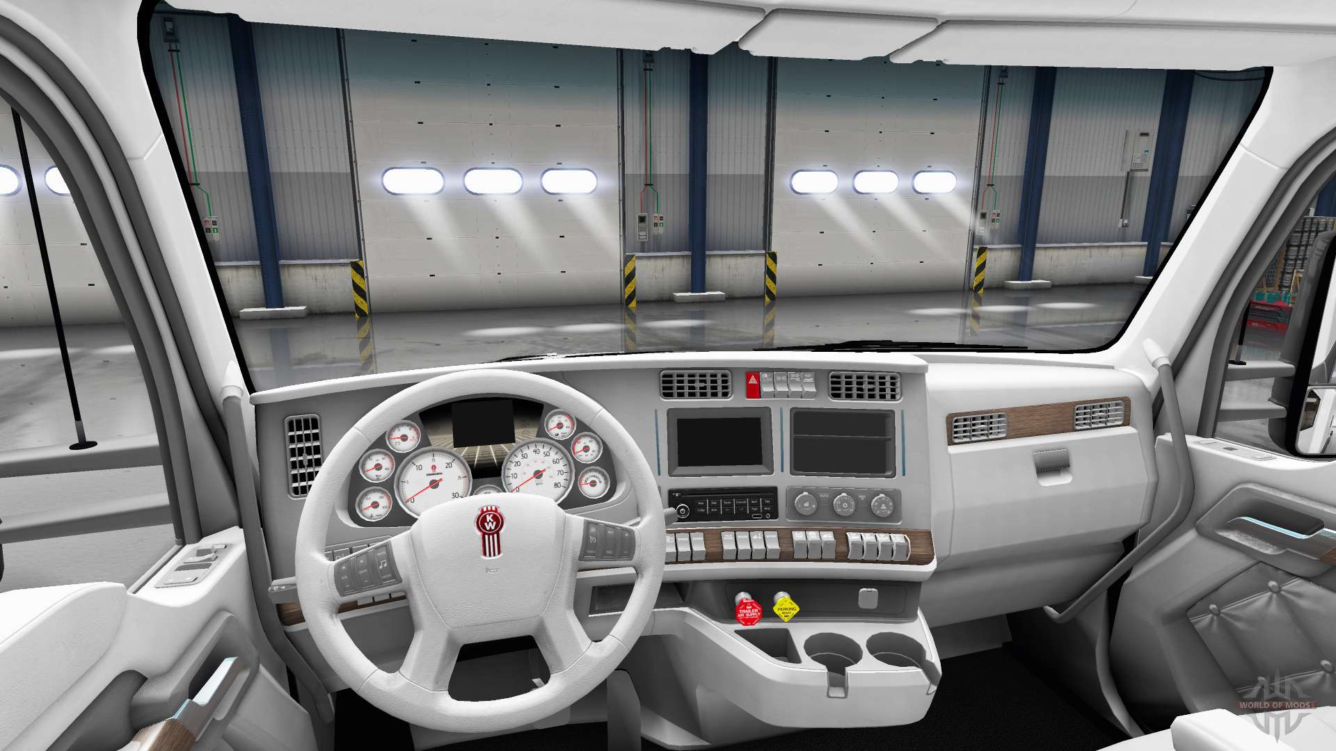 Weisse Kenworth T680 Innenraum Fur American Truck Simulator