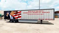 La peau Trump sur la remorque pour American Truck Simulator