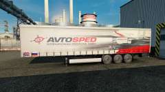 La peau Avtosped sur la remorque pour Euro Truck Simulator 2