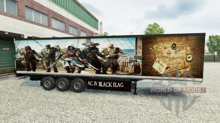 La peau Assassins Creed IV remorque pour Euro Truck Simulator 2