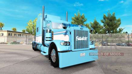 Haut-Light Blue-White für die truck-Peterbilt 389 für American Truck Simulator