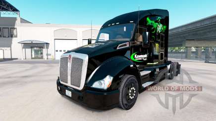 Haut Kawasaki Racing Team auf einem Kenworth-Zugmaschine für American Truck Simulator