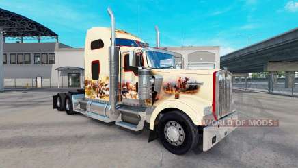 La peau des Indiens de l'Esprit sur le camion Kenworth W900 pour American Truck Simulator