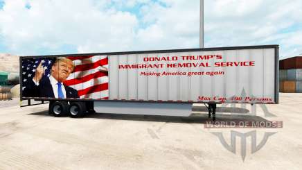 La peau Trump sur la remorque pour American Truck Simulator