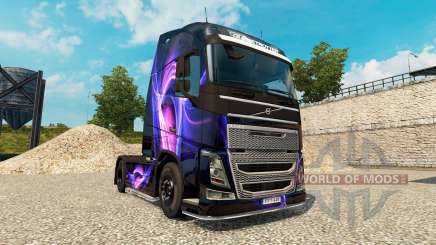 La peau Noir Et Violet sur un camion Volvo pour Euro Truck Simulator 2