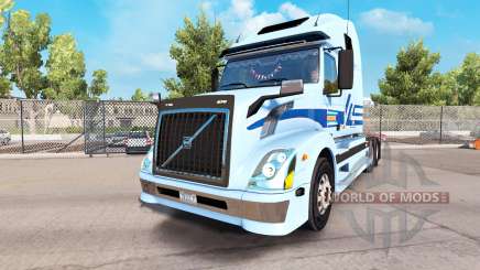 De la peau pour Werner Entreprises tracteur Volvo VNL 670 pour American Truck Simulator