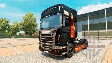 Brûlure de la peau de la femme sur tracteur Scania pour Euro Truck Simulator 2