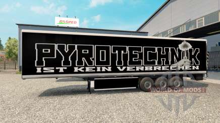 La peau des engins Pyrotechniques sur la remorque pour Euro Truck Simulator 2