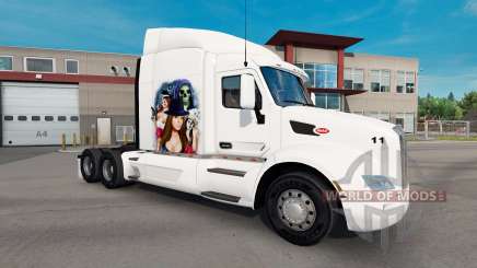 Gangster Girl de la peau pour le camion Peterbilt pour American Truck Simulator