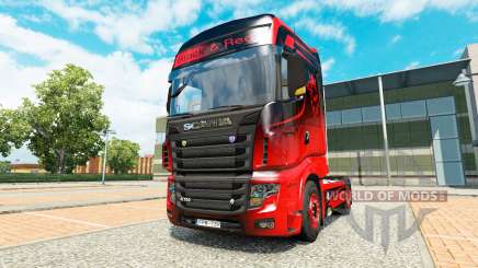 Haut Schwarz-Rot-für Traktor Scania R700 für Euro Truck Simulator 2