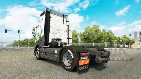 Polizei skin für den Volvo truck für Euro Truck Simulator 2