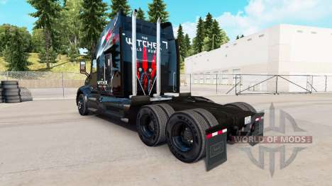 La peau de The Witcher Wild Hunt sur le tracteur pour American Truck Simulator