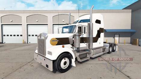 Haut Schwarz und Gold auf den truck Kenworth W90 für American Truck Simulator