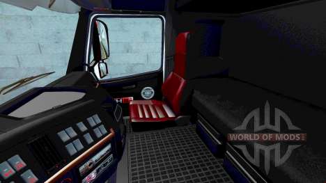 Schwarz und rot Innenraum Volvo für Euro Truck Simulator 2