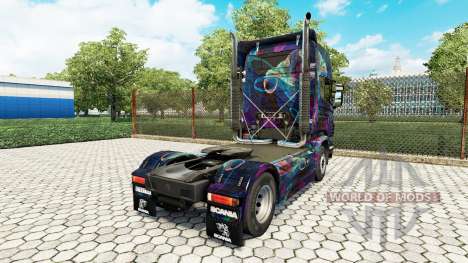 La Fractale de la Flamme de la peau pour Scania  pour Euro Truck Simulator 2