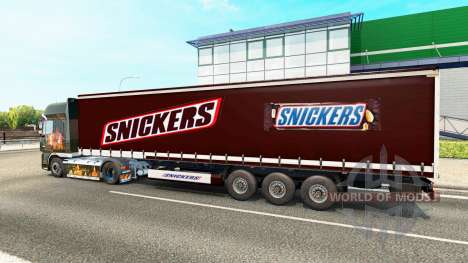 La peau Snickers sur la remorque pour Euro Truck Simulator 2