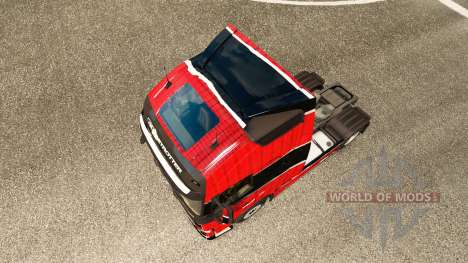 La peau Piel Rojo Negro chez Volvo trucks pour Euro Truck Simulator 2