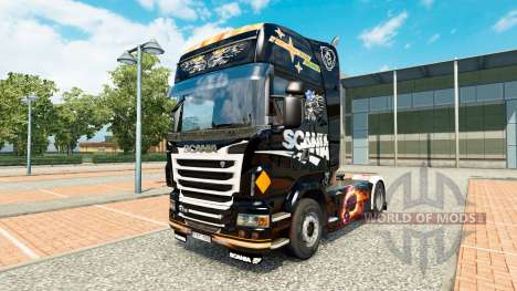 La peau Scania Noir pour tracteur Scania pour Euro Truck Simulator 2