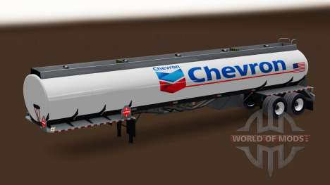 La peau de Chevron de carburant semi-remorque pour American Truck Simulator