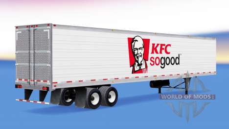 La peau sur KFC frigorifique semi-remorque pour American Truck Simulator