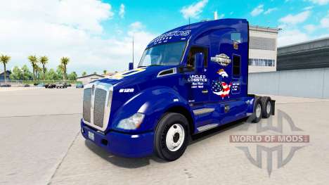 La peau Broncos sur tracteur Kenworth pour American Truck Simulator