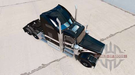La peau Noir et Blanc dans le camion Kenworth W9 pour American Truck Simulator