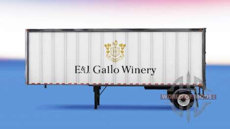 La peau E&J Gallo Winery sur la remorque pour American Truck Simulator