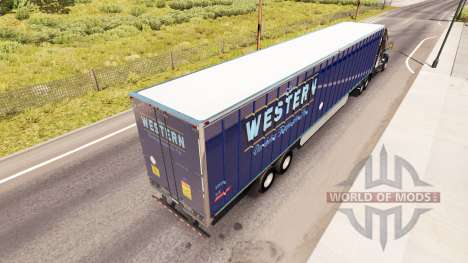 La peau de l'Ouest sur la remorque pour American Truck Simulator