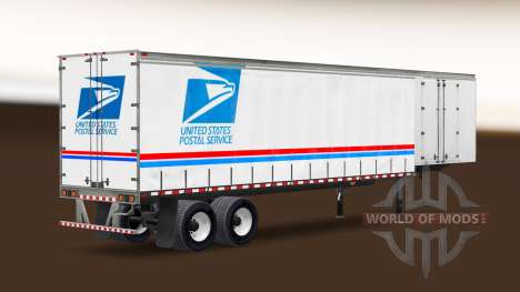 La peau USPS sur la remorque pour American Truck Simulator