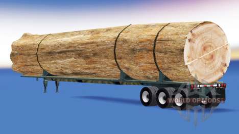 Semi-remorque avec une charge de tronc d'arbre pour American Truck Simulator
