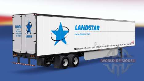 La peau LandStar sur la remorque pour American Truck Simulator