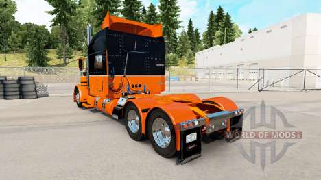 Die Schwarz und Orange Haut für den truck-Peterb für American Truck Simulator