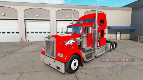 La peau Broncos de Denver sur le camion Kenworth pour American Truck Simulator