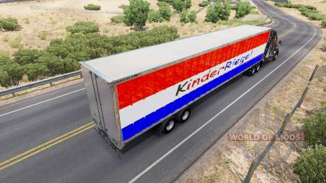La peau Kinder Riegel sur la remorque pour American Truck Simulator