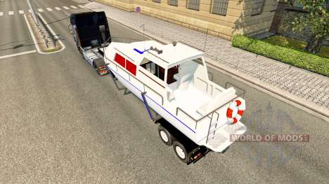 Der Anhänger mit dem Boot für Euro Truck Simulator 2