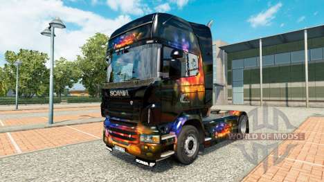 Haut Farbe auf die Wand Zugmaschine Scania für Euro Truck Simulator 2