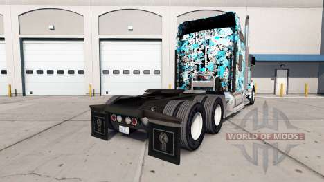 Stickerbomb de la peau pour le Kenworth W900 tra pour American Truck Simulator