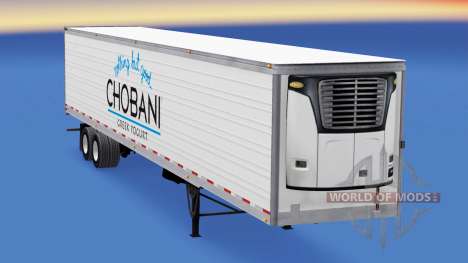 Chobani Haut auf der reefer-trailer für American Truck Simulator