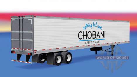 Chobani de la peau sur le reefer remorque pour American Truck Simulator
