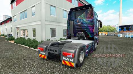 Die Fractal-Flame-skin für MAN-LKW für Euro Truck Simulator 2