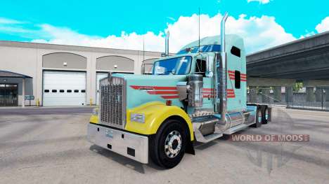 La peau Z Rayure Multicolore camion Kenworth W90 pour American Truck Simulator