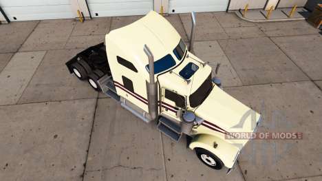 Haut Creme auf die LKW-Kenworth W900 für American Truck Simulator