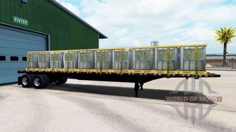 Die Auflieger-Plattform mit unterschiedlichen La für American Truck Simulator