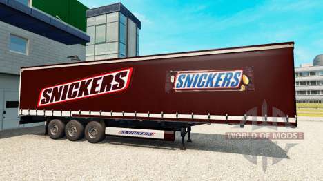 La peau Snickers sur la remorque pour Euro Truck Simulator 2