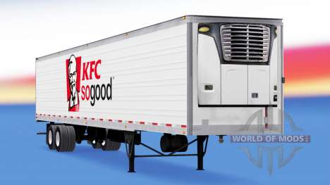 Die Haut auf KFC reefer-Auflieger für American Truck Simulator