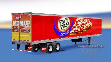 Kühl-Sattelauflieger-Party-Pizza für American Truck Simulator